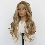 Blonde  Human Lace Front Wigs Long Hair Pre Plucked Lace Front Wigs