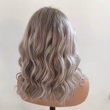 Ash Brown Honey Blonde Highlights Lace Frontal Balayage Wig Real Women Caucasian 100% Human Hair