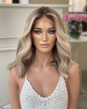 Ombre Blonde Short Blonde Natural Wave Glueless Pre Plucked Lace Front Wigs