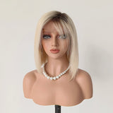 Ombre Blonde Short Bob wigs Human Hair lace Front Wigs 360 Short Bob Blonde Human wigs