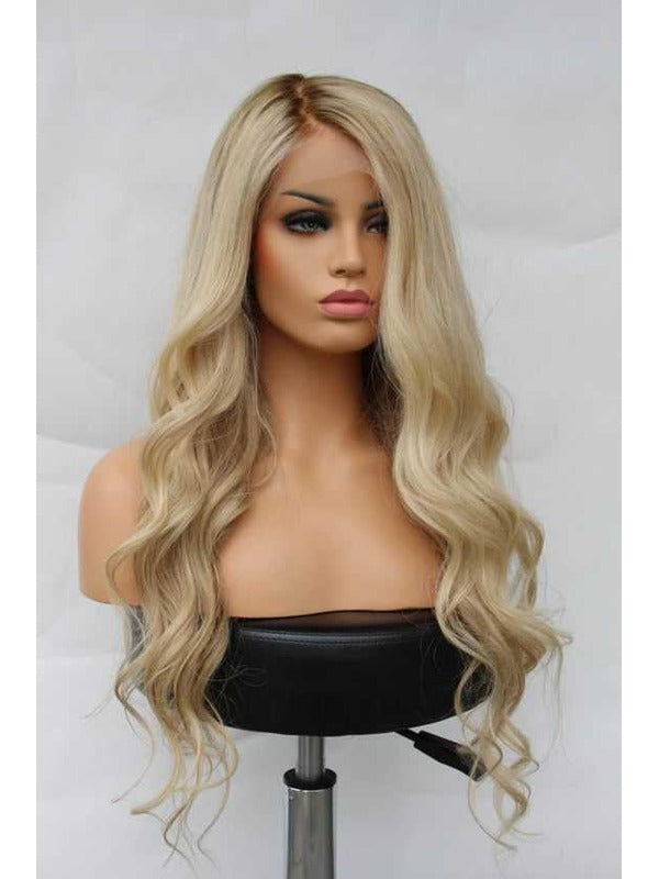 Ombre Blonde Highlight Human Lace Front Wigs Preplucked  150 Density 100%  Human Wigs For Caucasian