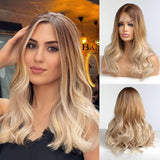 Ombre Blonde Layered Long Loose Wavy Front Human Wigs