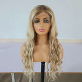 Blonde Highlights Human Lace Front Wigs Preplucked Natural Hairline Wigs