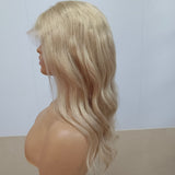 Long Blonde Wavy Human Wigs Lace Front Wigs Real 360 lace Wigs