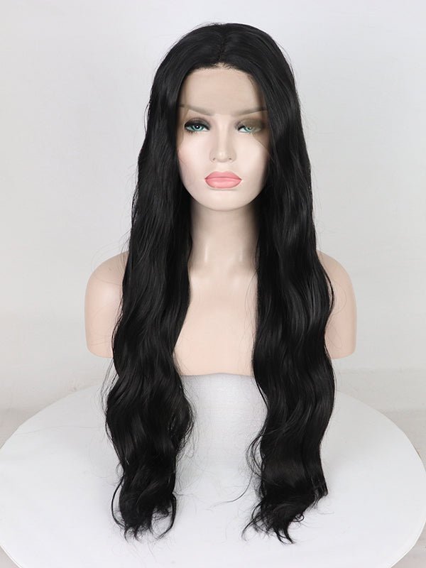 Black Synthetic  Lace Front Wig