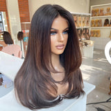 Ombre Brown Hair Loose Wave Lace Human Hair Front Wig