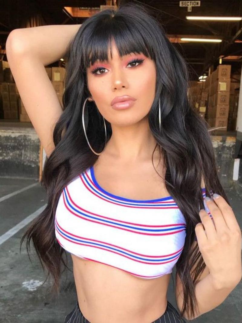 Body Wave Human Hair Wigs with Bangs bleached knots 150% Density Pre Plucked with Baby Hair 360 Human Wigs