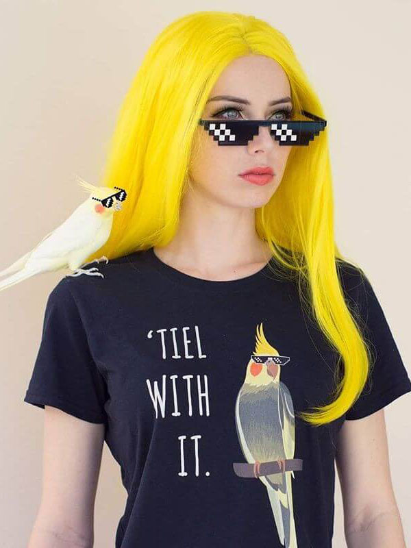 Long Yellow Wavy Synthetic Lace Front Wigs