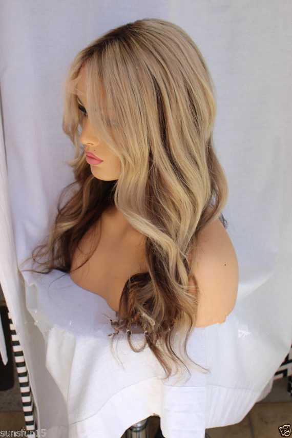 Ombre Highlight Blonde Human Wigs Lace Front Wigs 360 Lace Wigs Preplucked Hairline with Baby Hair