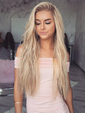 Long Remy Ombre Blonde Human Lace Front Wigs 150 Density 100% Human Wigs