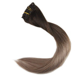 Ombre Extensions Clip in Hair Extensions #2#6#18