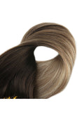 Ombre Blonde Dark Brown #2 Fading to #8 #22 Clip in Highlighted Extensions