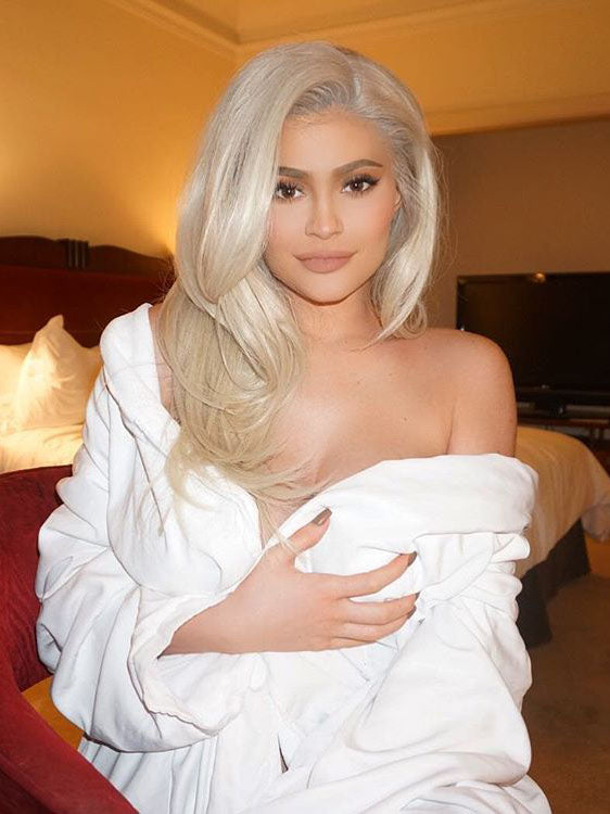 Inspired platinum Blonde Human Lace Front Wigs Remy Blonde Wigs Preplucked Natural Hairline  Wigs