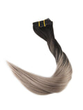 Ombre Ash Blonde Clip In Hair Extensions  #1B Fading to #18