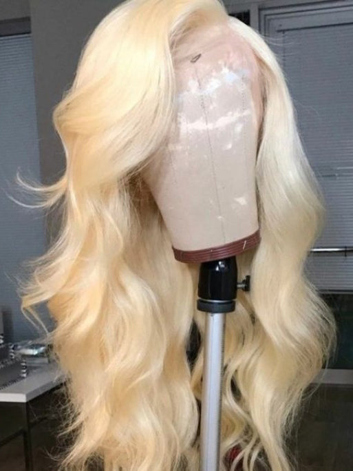 Long Blonde Body Wave Human lace Front Wigs For Women Pre Plucked Wigs with Baby Hair