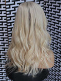 Long Ombre Blonde Human Lace Front Wigs 2 tones 100%  Human 150 Density Preplucked Wigs