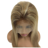 Highlighted Lace Front Human Hair Wig Golden Brown to Blonde Remy Human Wig