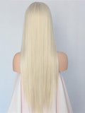 Long Straight Blonde Synthetic Lace Front Wigs
