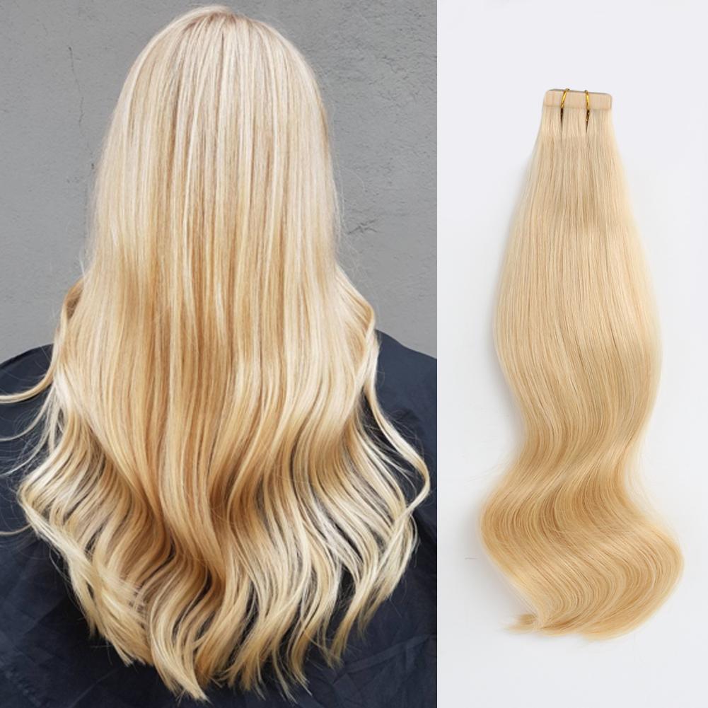 Tape In Hair Extension T #24/#60 Honey Blonde Ombre Ash Blonde