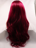 Red Wavy Synthetic Lace Front Wigs