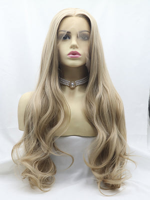 Long Blonde Synthetic Lace Front Wigs