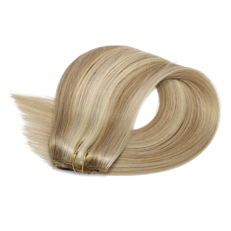 Blonde Highlights Clip in Hair Extensions#18/#613