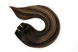 Ombre Off black brown Clip in Hair Extensions