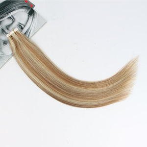 Tape In Hair Extension P #10/#613 Golden Brown Highlights Beach Blonde