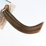 Tape In Hair Extension P #1b/#30 Off Black Highlights Light Auburn