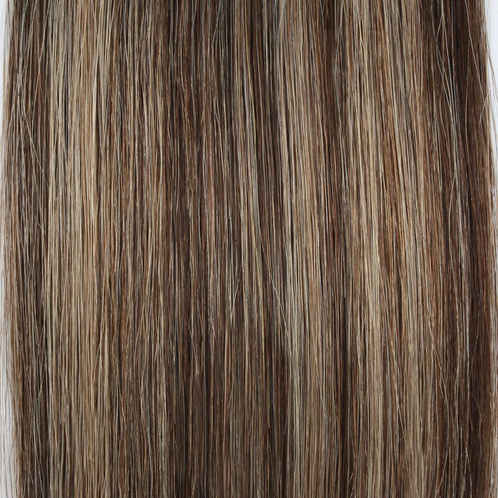 Tape In Hair Extension P #3/#12 Medium Brown Highlights Golden Brown
