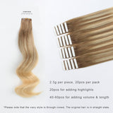 Tape In Hair Extension B#8/#60