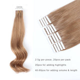 Tape In Hair Extension #10 Medium Golden Brown