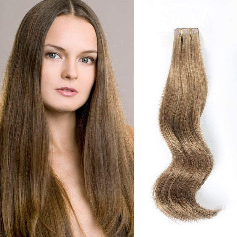 Tape In Hair Extension #8 Ash Brown